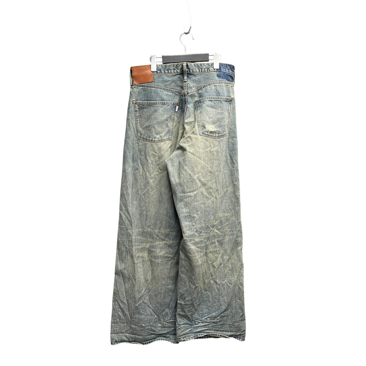 DAMAGED MODERN DENIM PANTS WIDE CUTデニムパンツ25880409