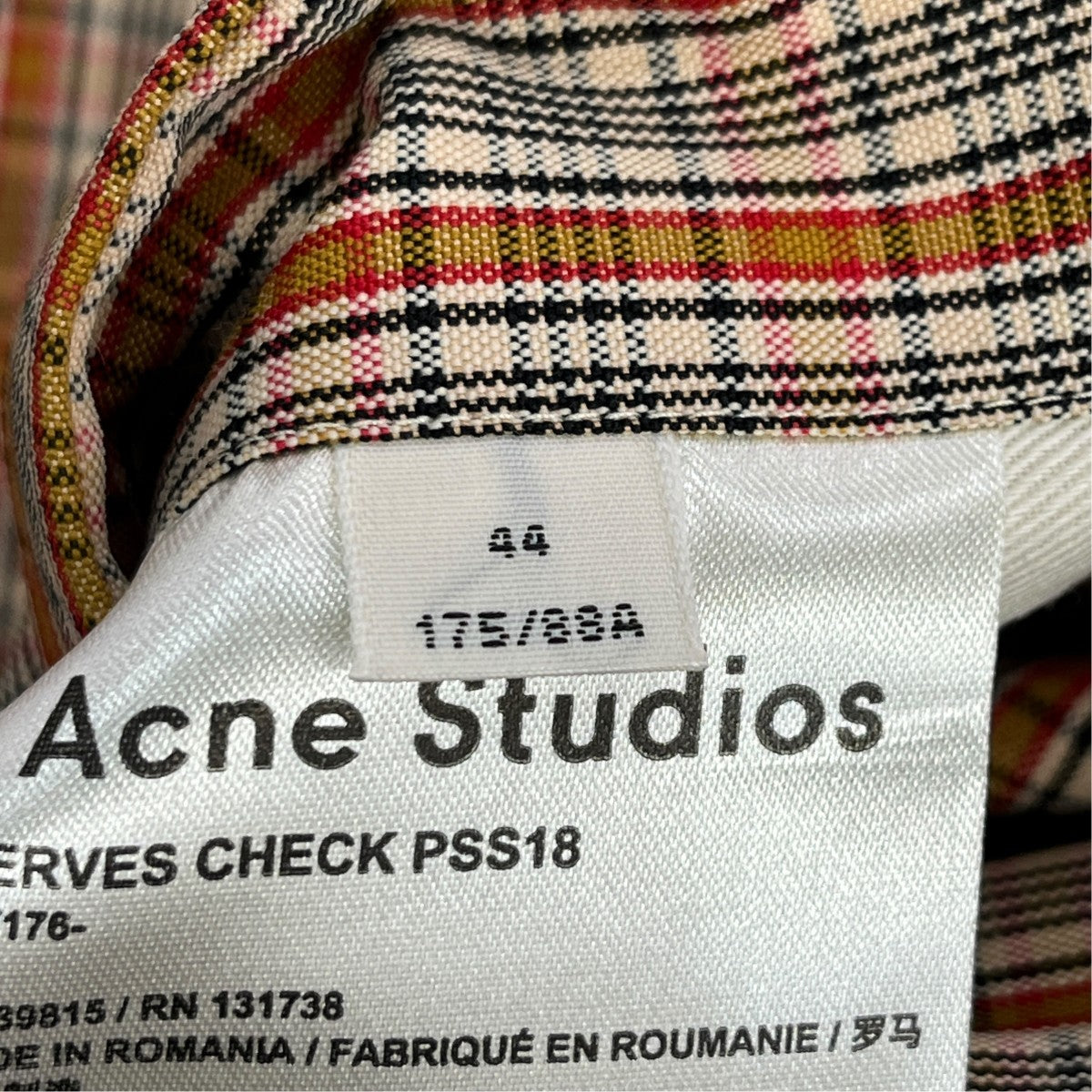 ACNE STUDIOS merves check pssフーデッドジャケット22V176 古着・中古-7枚目のアイテム画像