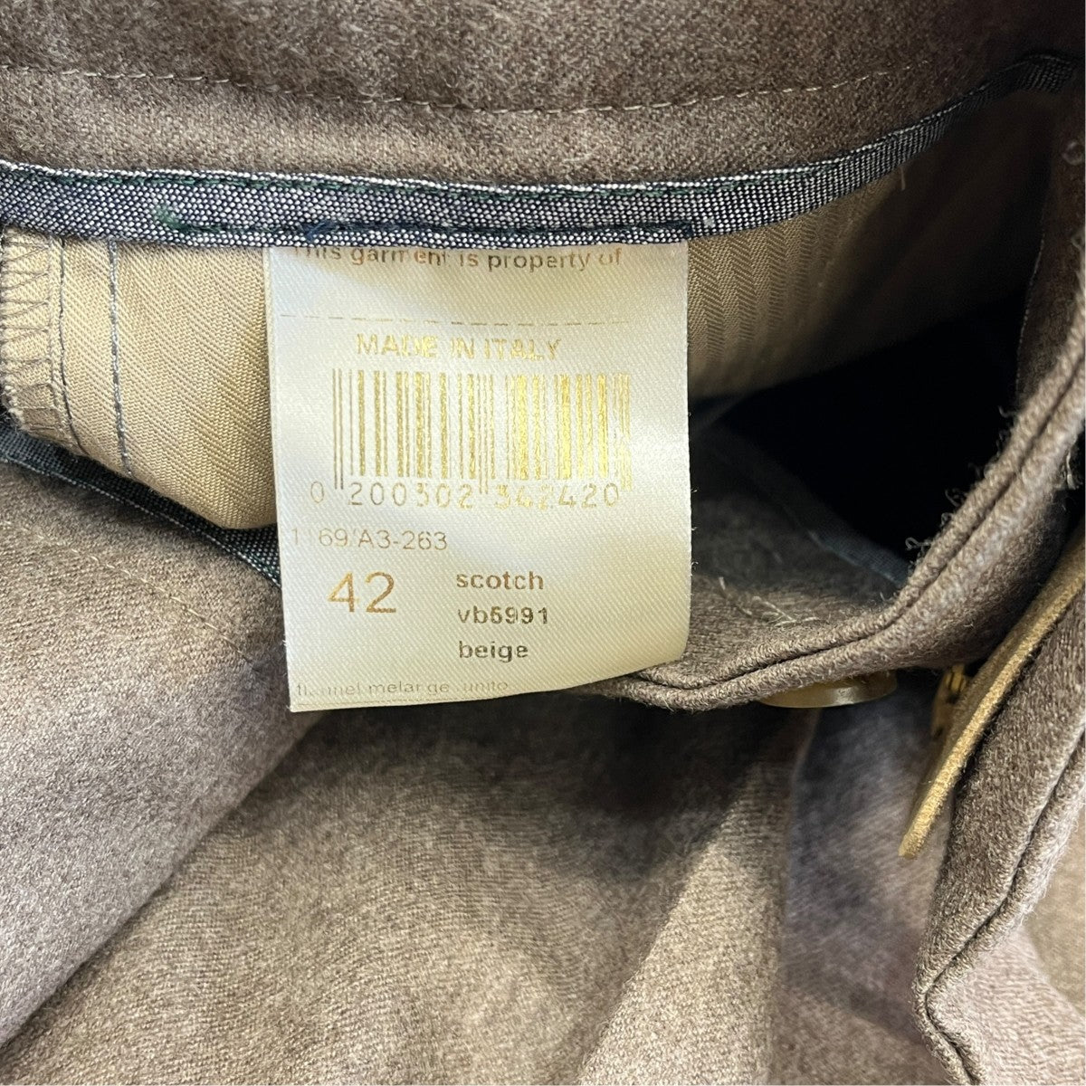SCOTCHスコッチ ウールサキソニー2インプリーツクロップドパンツスラックスvb5991