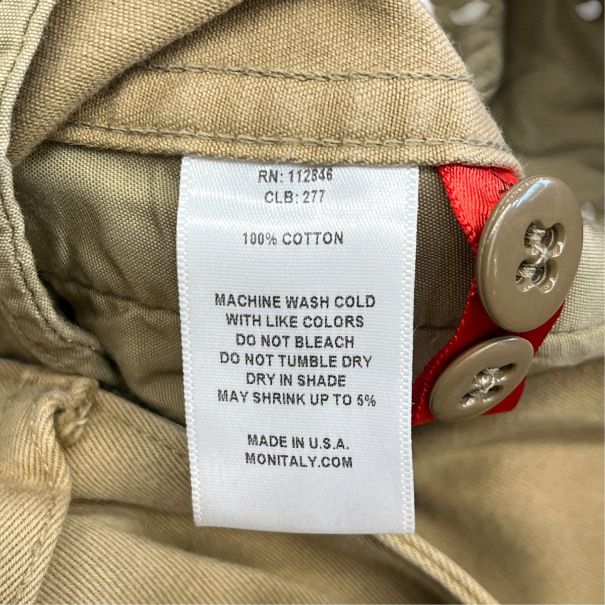 OFFICER CHINO CLOTH MADE IN USAミリタリーパンツCLB:277