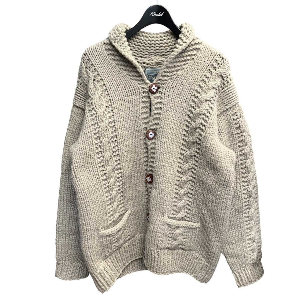MADE IN CANADA VIRGIN WOOL厚手カーディガン