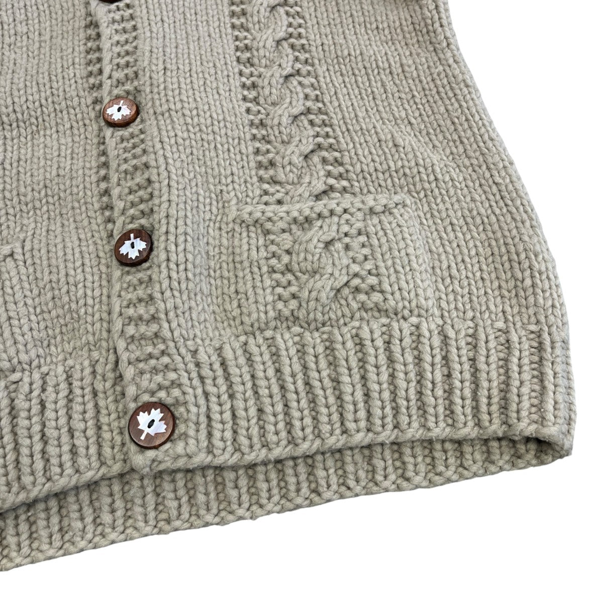 MADE IN CANADA VIRGIN WOOL厚手カーディガン
