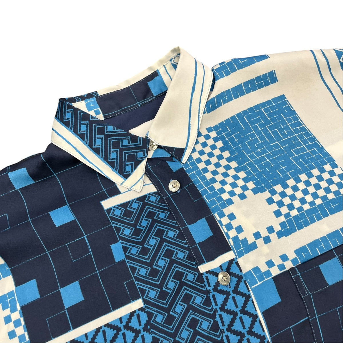 PATTERN BLOCK SHIRTレギュラーカラーシャツ8611-242-0266