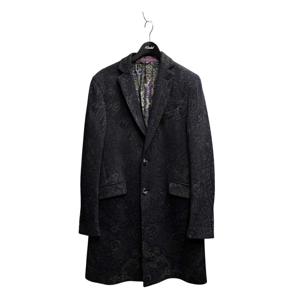 ETRO ウールナイロンチェスターコート152-1185A-0166 古着・中古-1枚目のアイテム画像