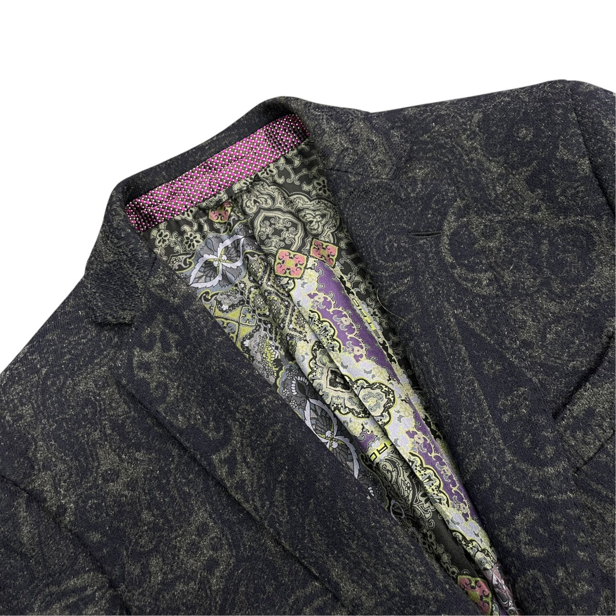 ETRO ウールナイロンチェスターコート152-1185A-0166 古着・中古-3枚目のアイテム画像