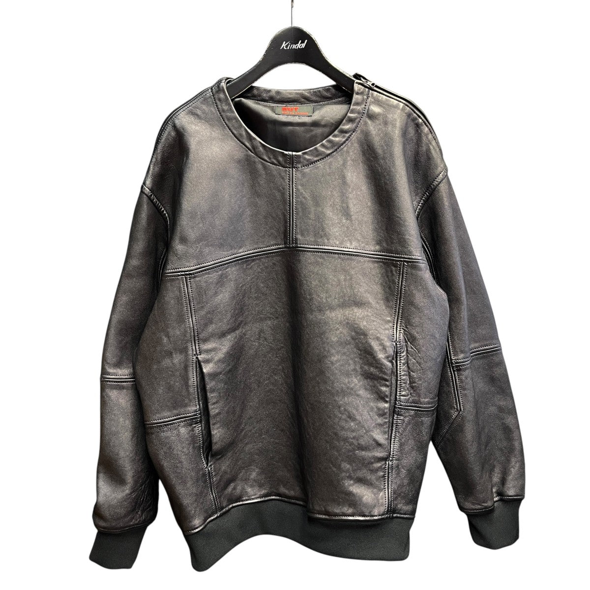 BUT BEHATI Crew Neck Pullover Leather JacketレザージャケットBUT0024A