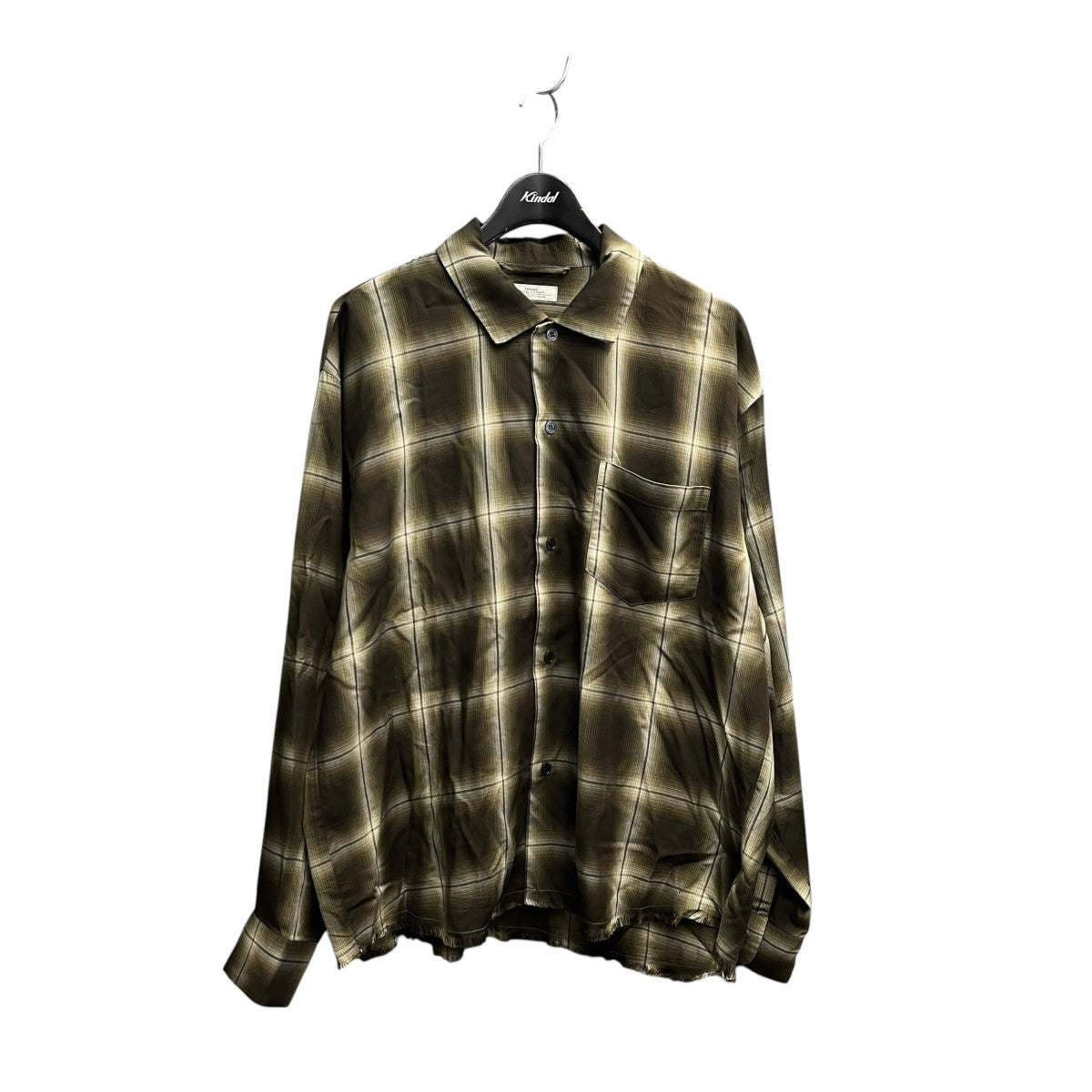 JOURNAL STANDARD relume 26AWレーヨン アンカット フリンジ オンブレ チェックシャツチェックシャツ26050464014030 古着・中古-1枚目のアイテム画像