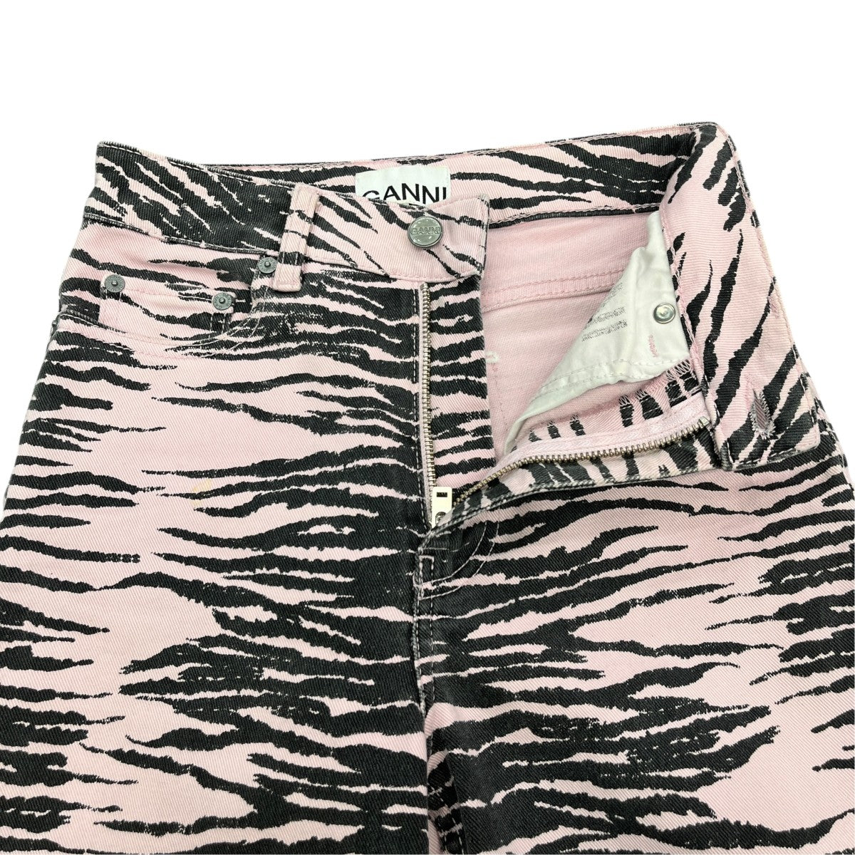 Ganni BETZY CROPPEDストレートデニムパンツ6537 古着・中古-3枚目のアイテム画像