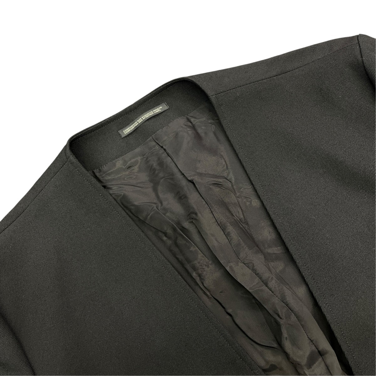 Yohji Yamamoto pour homme ARMY GABARDINE NO COLLAR JACKETノーカラージャケットHO-J05-101 古着・中古-3枚目のアイテム画像