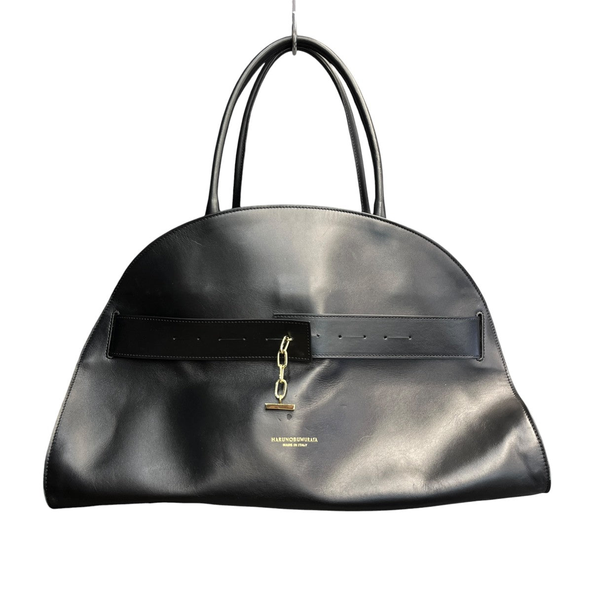 HARUNOBUMURATA PIADA LEATHER BELTED BOSTONトートバッグ 古着・中古-1枚目のアイテム画像