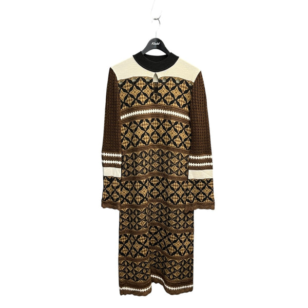 mame kurogouchi(マメクロゴウチ) Eyelet Jacquard Long Knit Dress