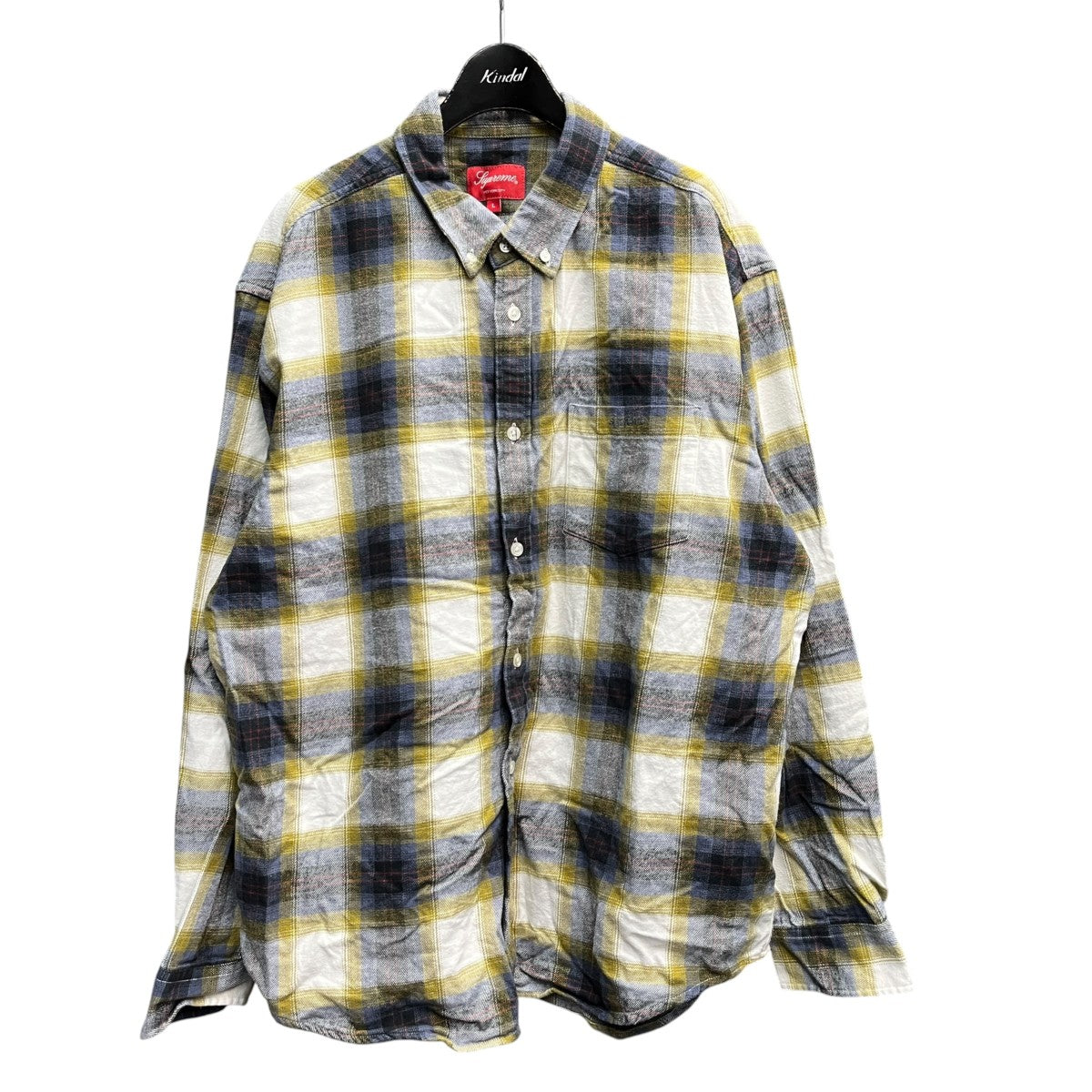 Supreme 22SSBRUSHED PLAID FLANNEL SHIRTチェック柄ネルシャツ 古着・中古-1枚目のアイテム画像