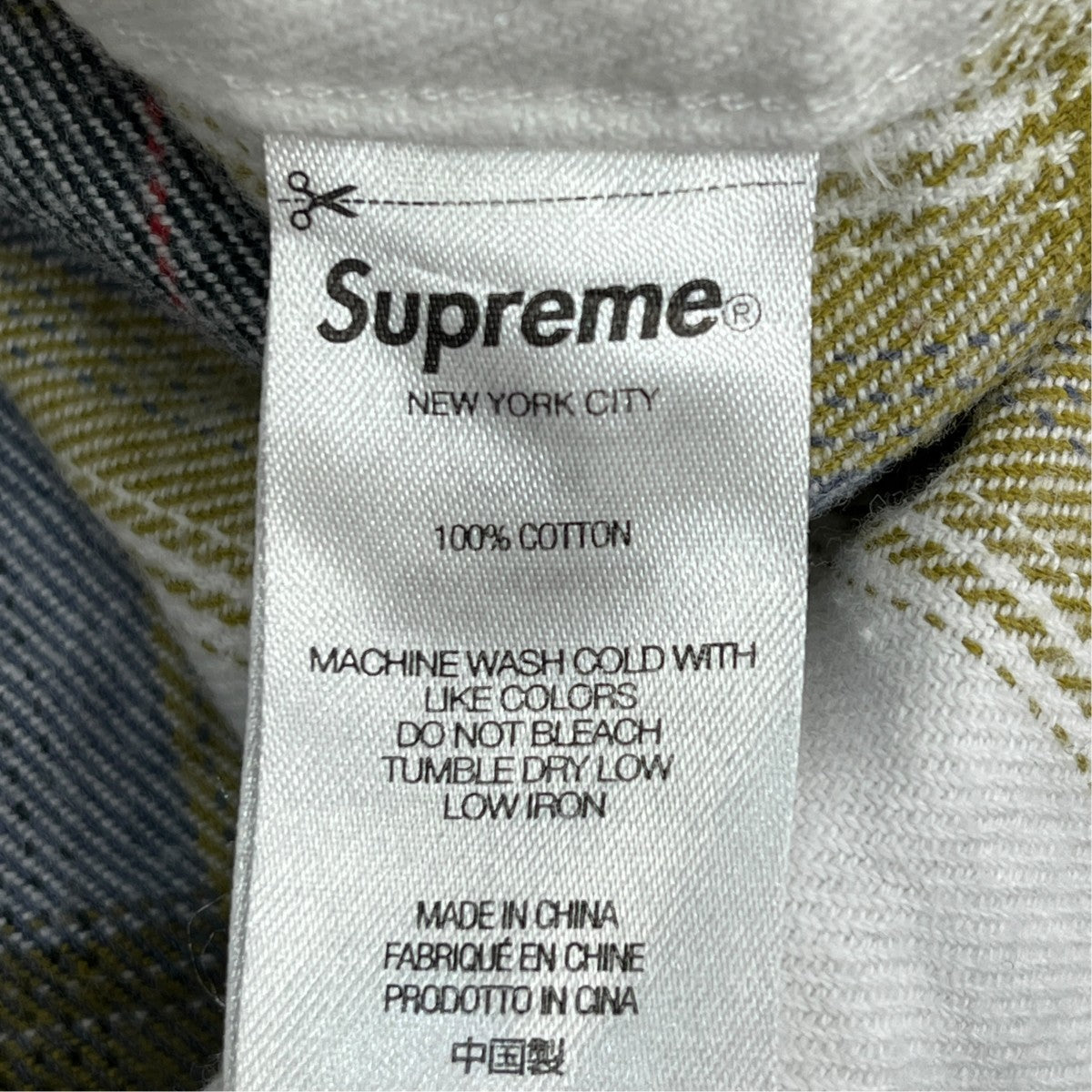 Supreme 22SSBRUSHED PLAID FLANNEL SHIRTチェック柄ネルシャツ 古着・中古-6枚目のアイテム画像