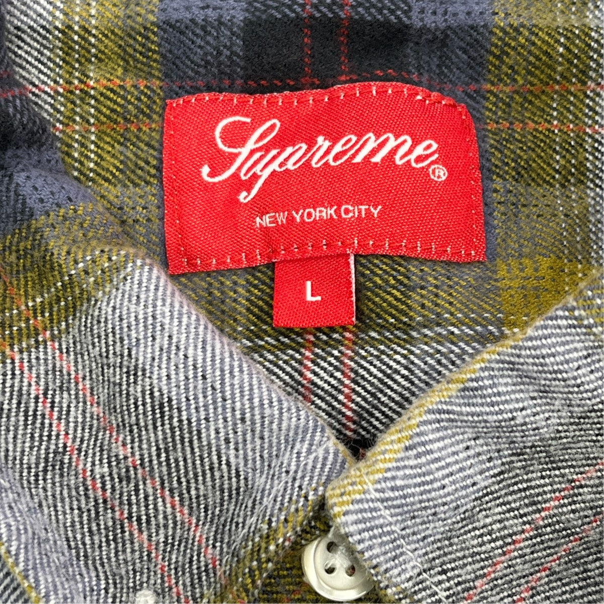 Supreme 22SSBRUSHED PLAID FLANNEL SHIRTチェック柄ネルシャツ 古着・中古-7枚目のアイテム画像