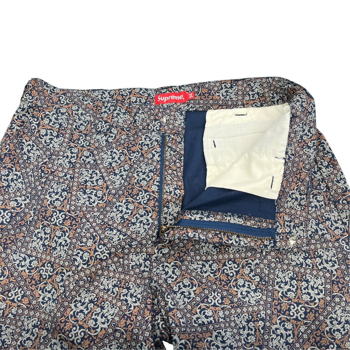 Supreme 21AWWORK PANT FLORAL CARDSフローラル カード ワーク パンツ 古着・中古-3枚目のアイテム画像