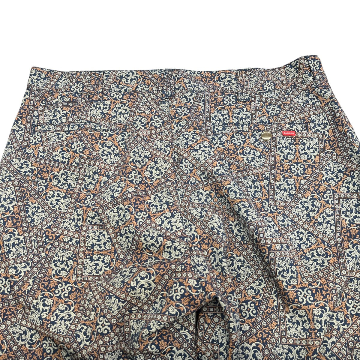 Supreme 21AWWORK PANT FLORAL CARDSフローラル カード ワーク パンツ 古着・中古-4枚目のアイテム画像
