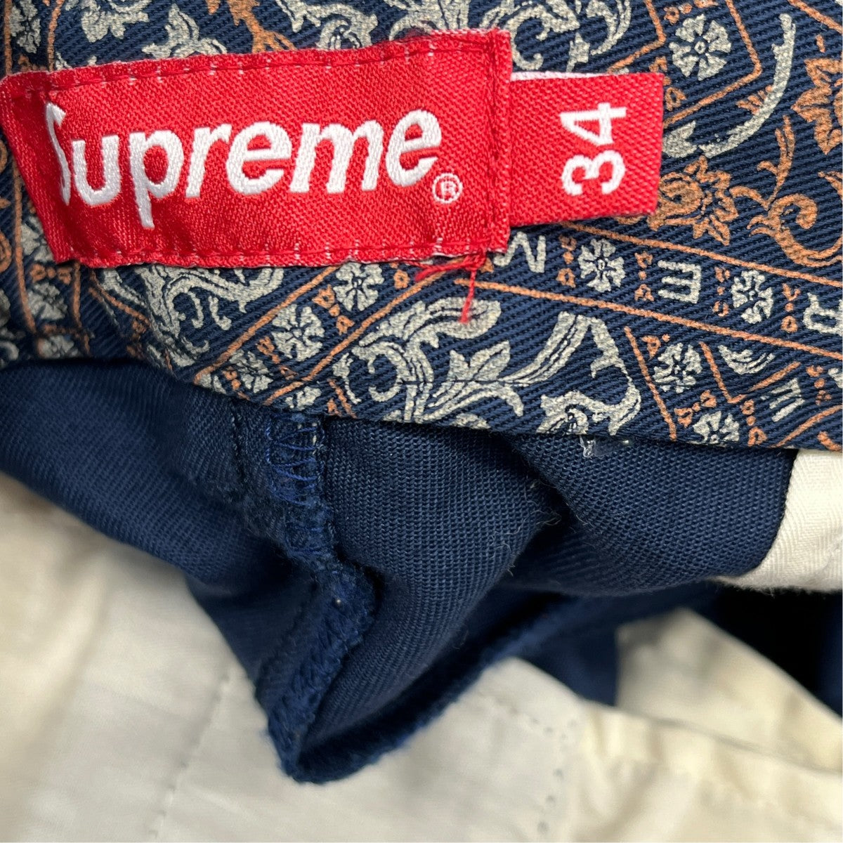 Supreme 21AWWORK PANT FLORAL CARDSフローラル カード ワーク パンツ 古着・中古-7枚目のアイテム画像