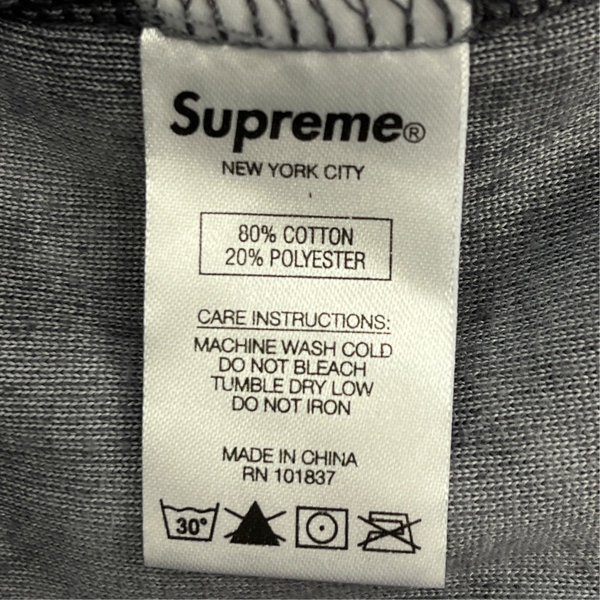 Supreme 21SSBLEACHED VELOUR L S POLOポロシャツ 古着・中古-6枚目のアイテム画像