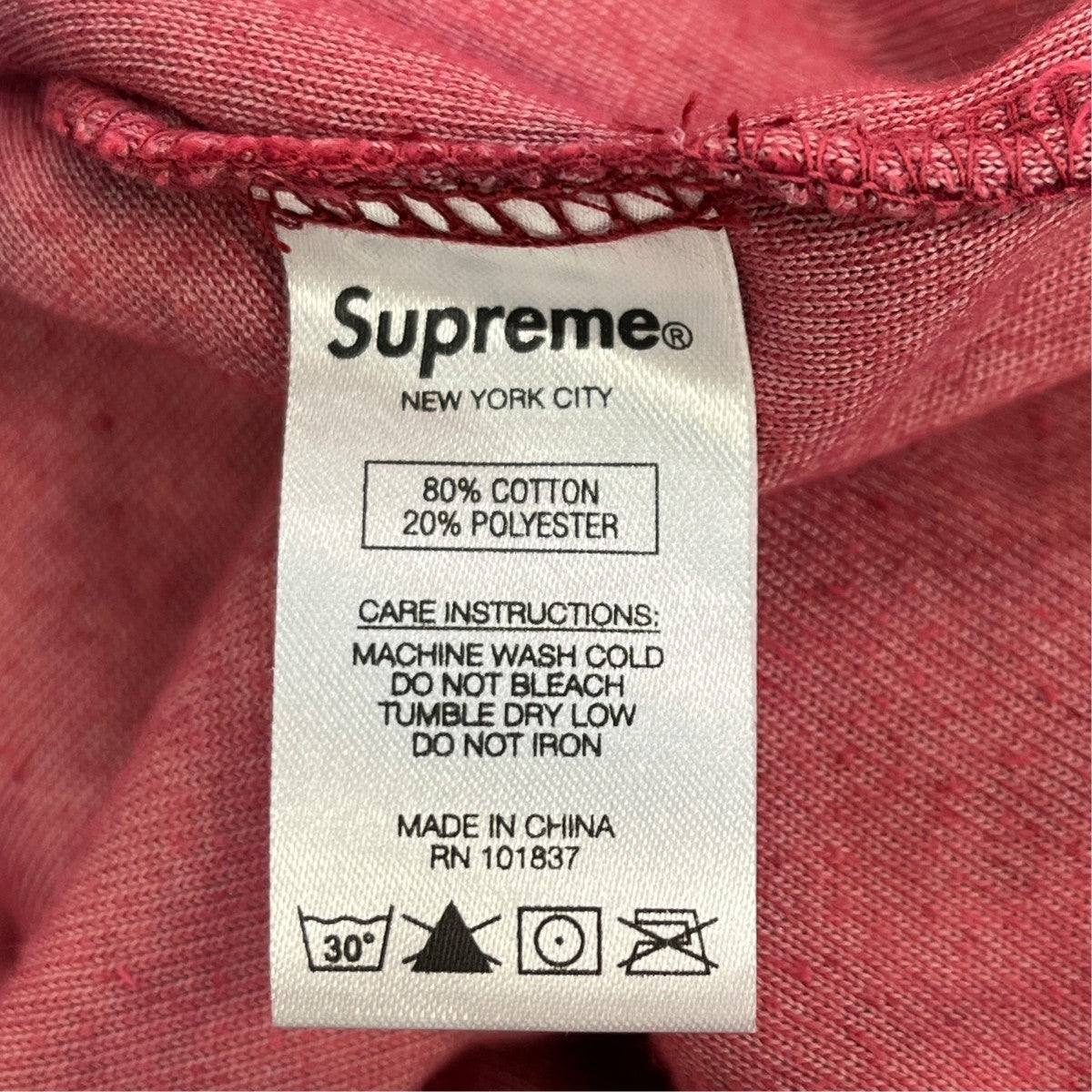 Supreme 21SSBLEACHED VELOUR L S POLOポロシャツ 古着・中古-6枚目のアイテム画像