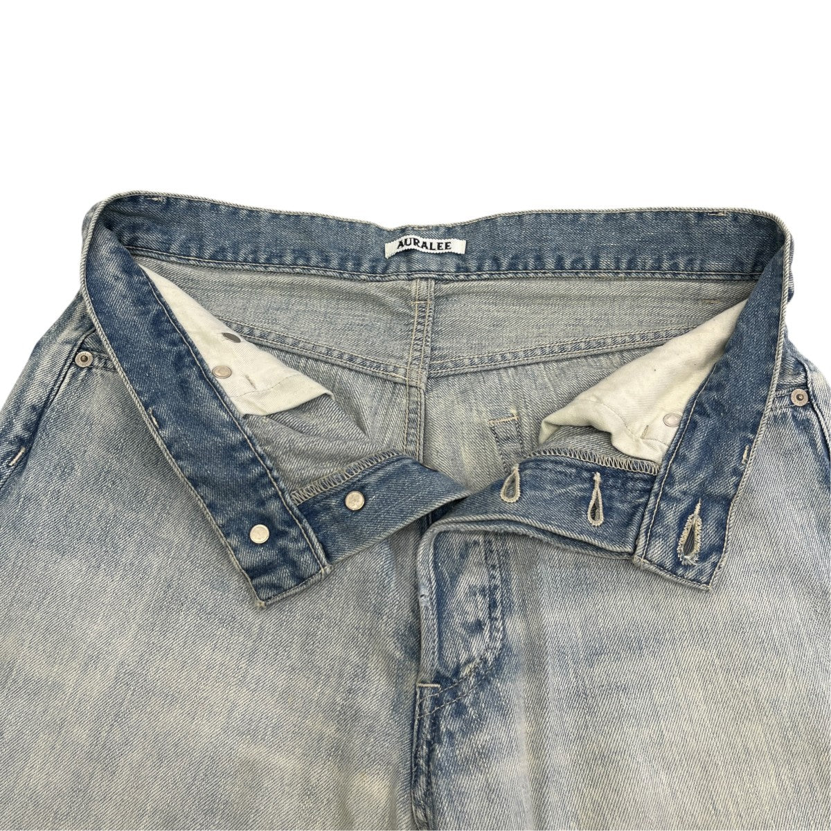 AURALEE 26SSFADED SELVEDGE LIGHT DENIM WIDE PANTSデニムパンツA26SP03DE 古着・中古-3枚目のアイテム画像