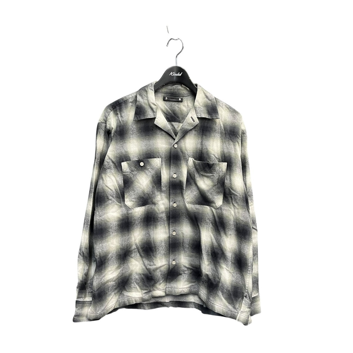 MINEDENIM C．Flannel Ombre Open Collar SHチェックシャツ2509-5004-97-012 古着・中古-1枚目のアイテム画像
