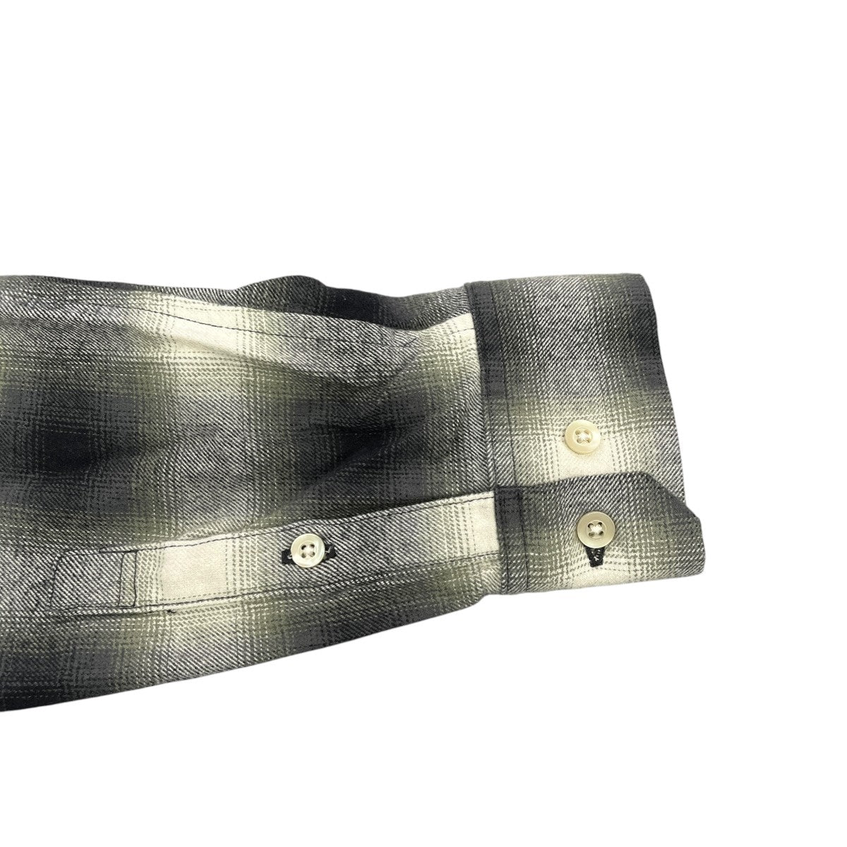 MINEDENIM C．Flannel Ombre Open Collar SHチェックシャツ2509-5004-97-012 古着・中古-4枚目のアイテム画像