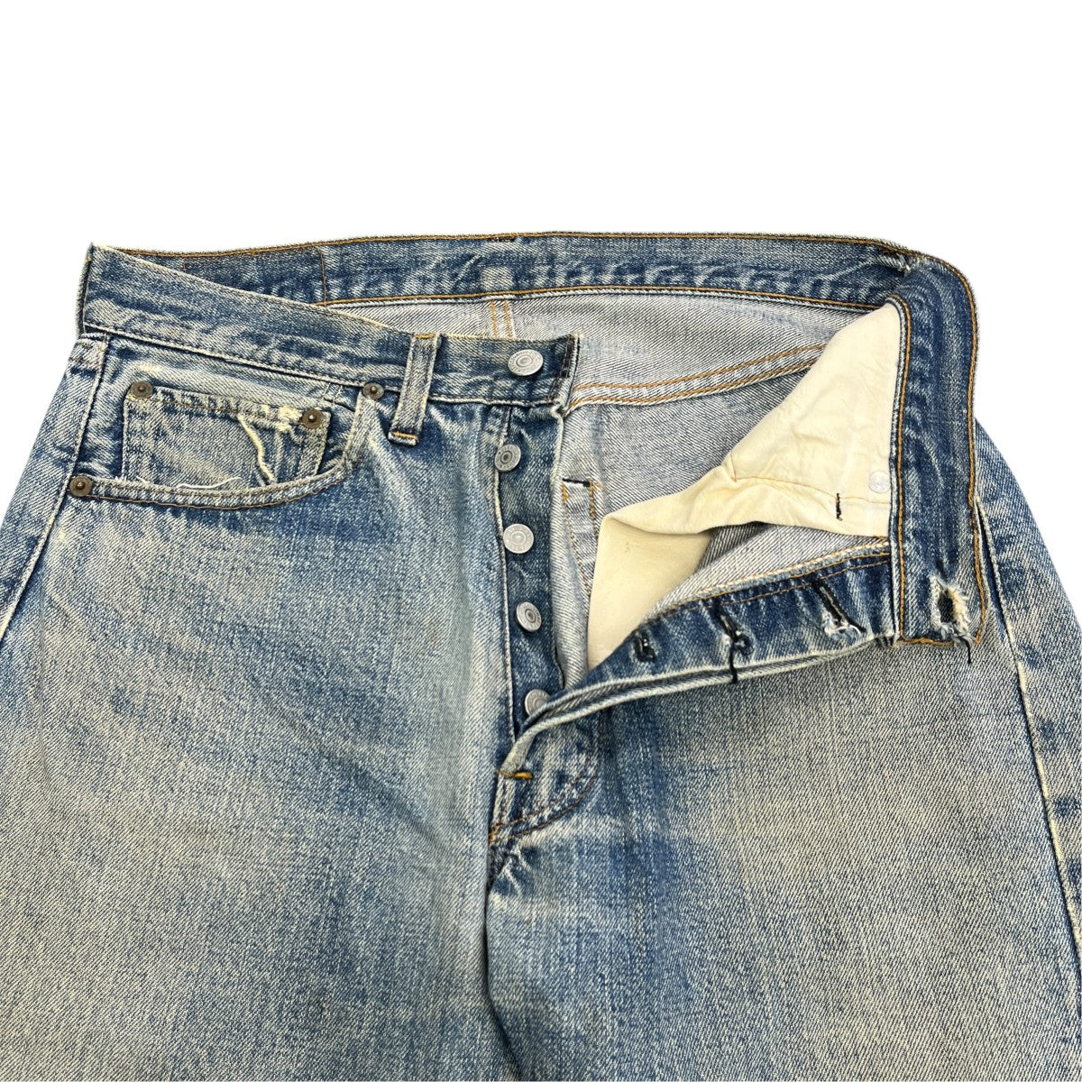 LEVI’S 66前期 ボタン裏6 刻印ストレートデニムパンツ 古着・中古-3枚目のアイテム画像