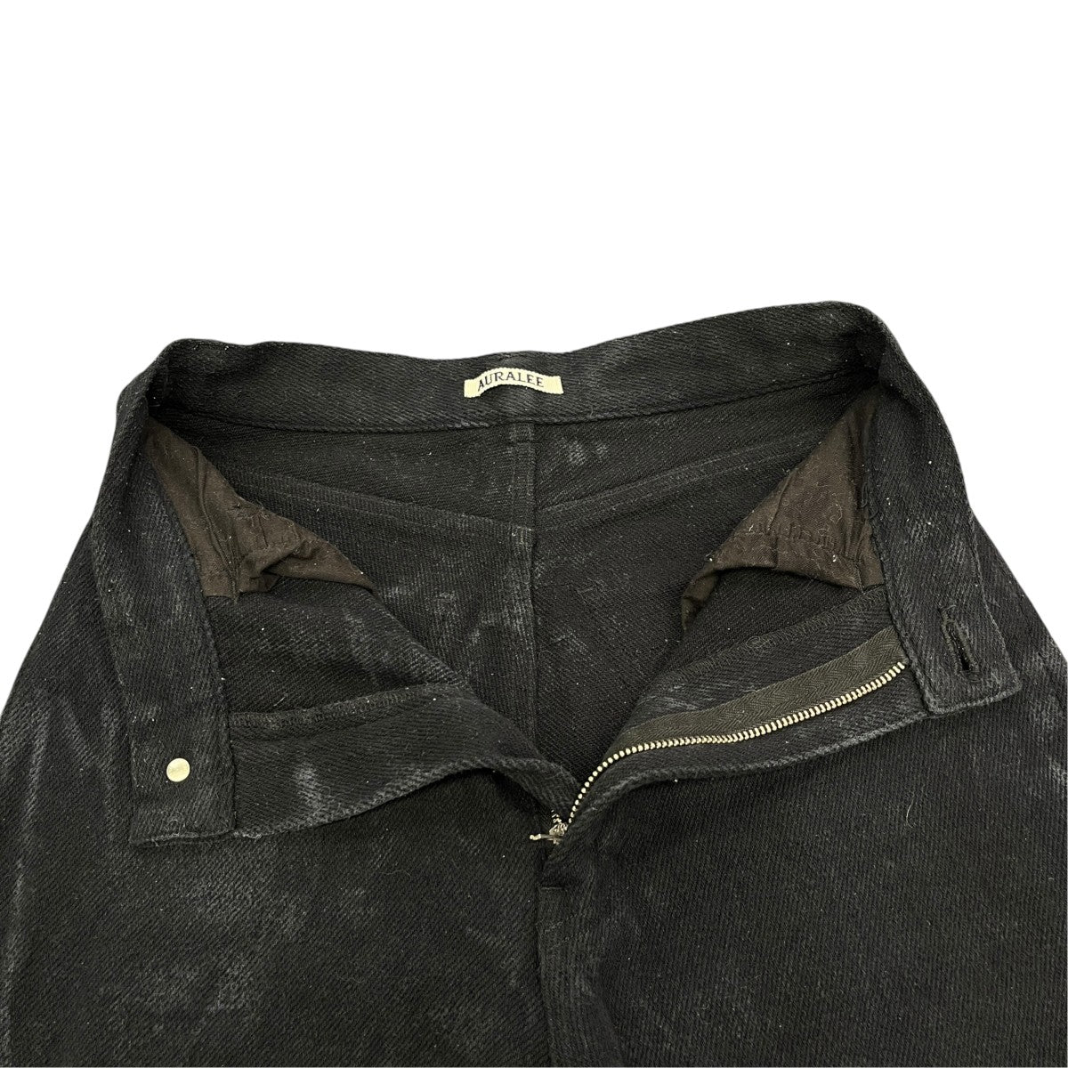 AURALEE 26SSWomens Silk Nep Denim 5P Wide Shorts BlackショートパンツA26SP04SD 古着・中古-3枚目のアイテム画像