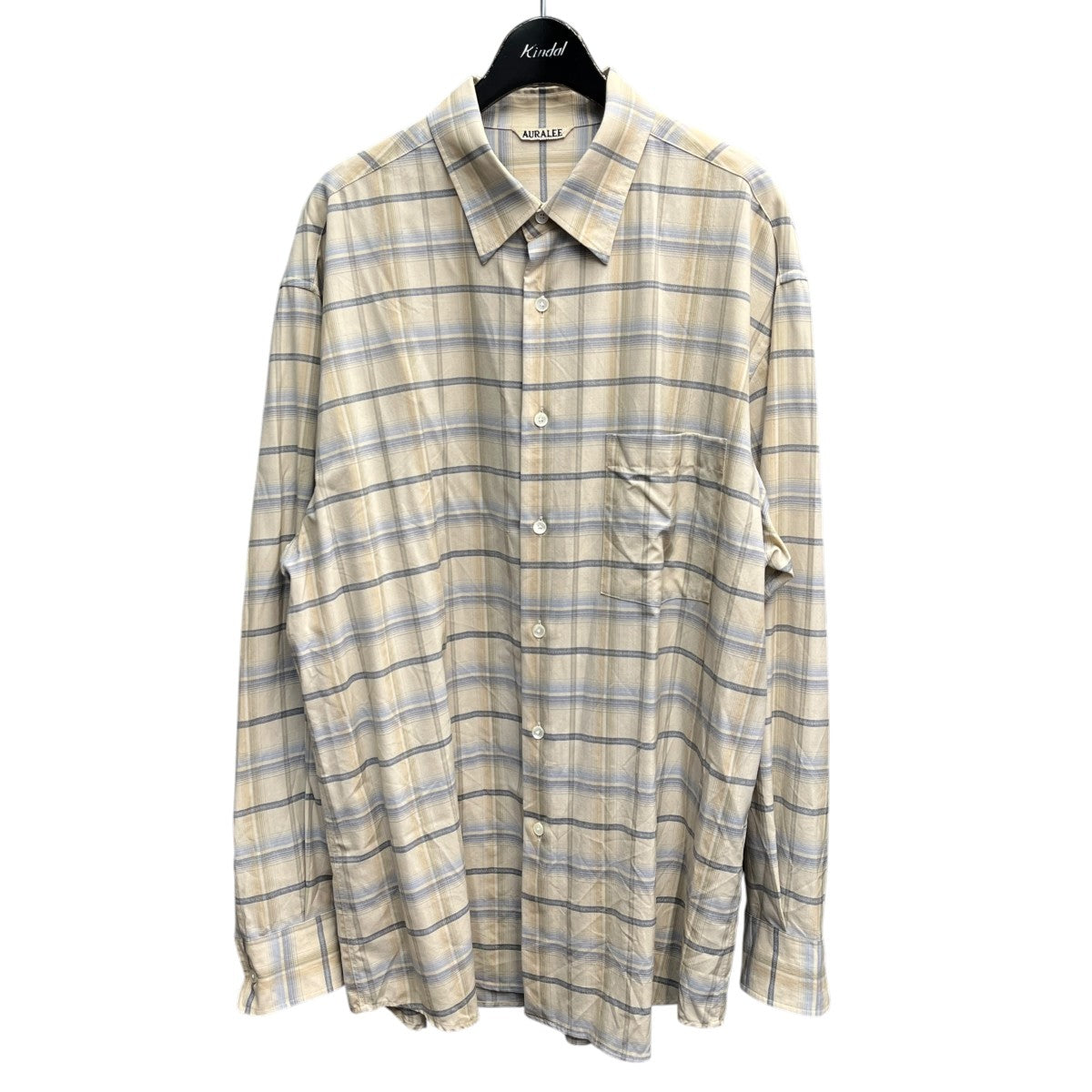 AURALEE 24SSSUPER LIGHT WOOL CHECK SHIRT長袖チェックシャツA24SS01LC 古着・中古-1枚目のアイテム画像