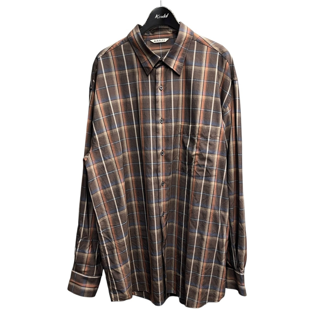 AURALEE 24SSSUPER LIGHT WOOL CHECK SHIRT長袖チェックシャツA24SS01LC 古着・中古-1枚目のアイテム画像