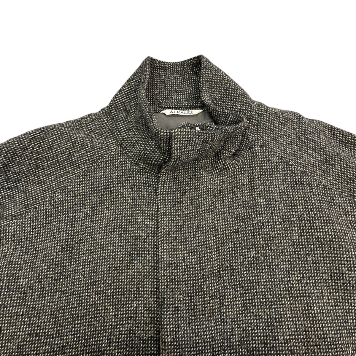 AURALEE WOOL HAIRLINE LIGHT TWEED ZIP BLOUSONハイネックブルゾンA22AB01DT 古着・中古-3枚目のアイテム画像