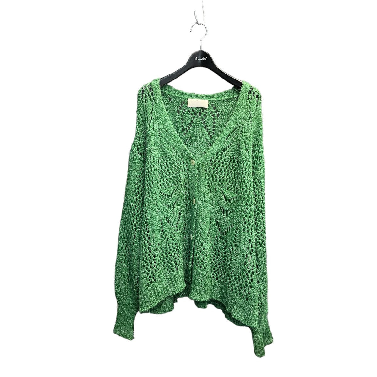 mame kurogouchi Botanical Pattern Knitted LameカーディガンMM22PS KN732 古着・中古-1枚目のアイテム画像