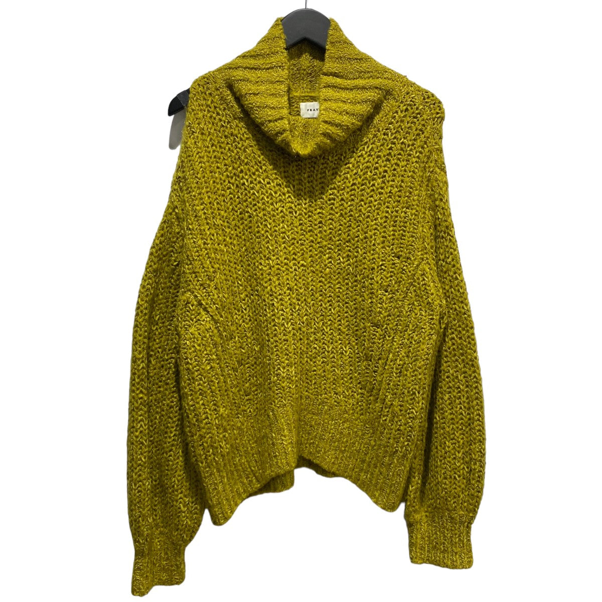 ロービングテープタートルニットプルオーバー