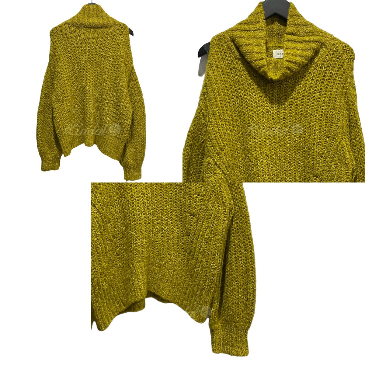 ロービングテープタートルニットプルオーバー