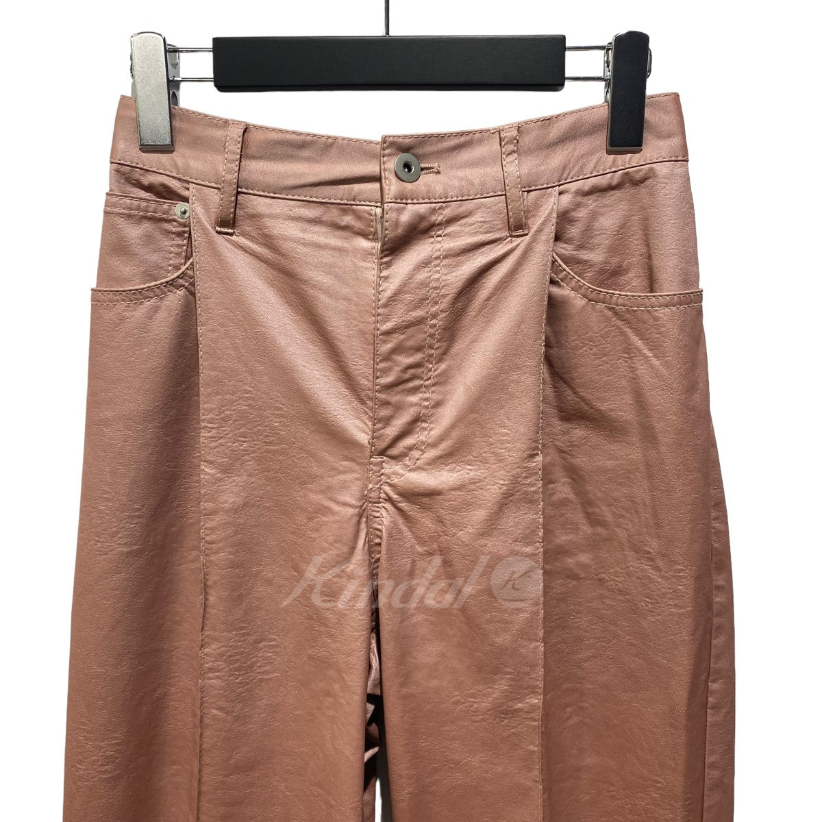 AMERI UNDRESSED DENIM DETAIL フェイクレザーパンツ 古着・中古-3枚目のアイテム画像