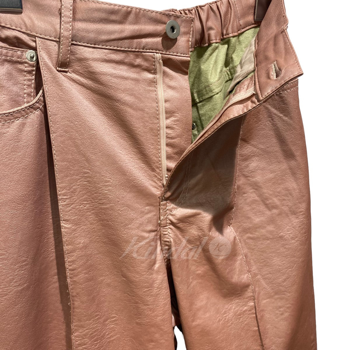 AMERI UNDRESSED DENIM DETAIL フェイクレザーパンツ 古着・中古-4枚目のアイテム画像