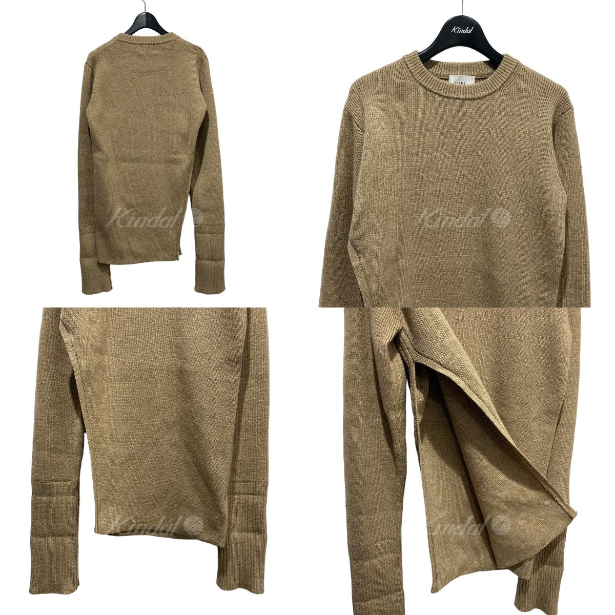 スラントカットニットトップス