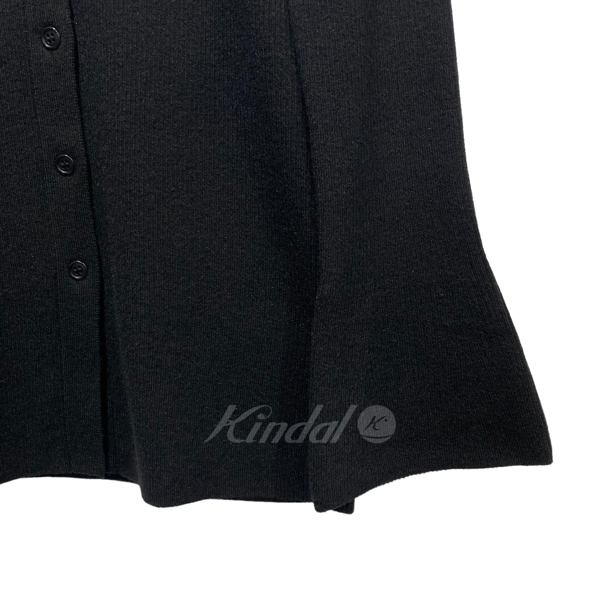 COLLAR RIB CARDIGAN 袖フレア ニットシャツカーディガン