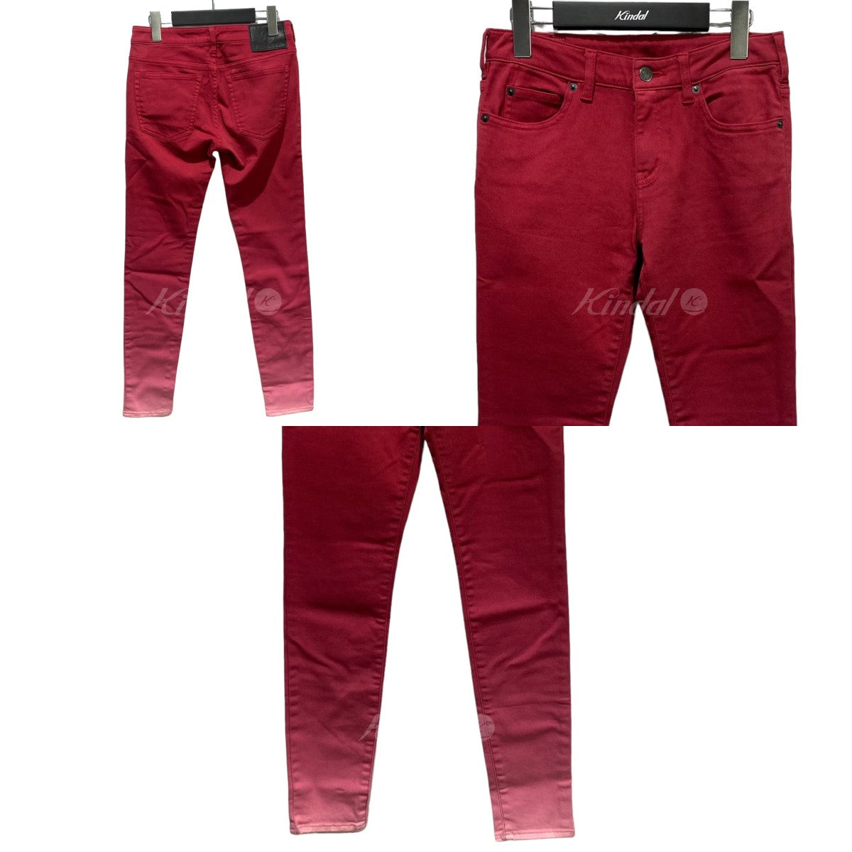 HYSTERIC GLAMOUR レッドグラデーション ストレッチスキニーパンツ 古着・中古-5枚目のアイテム画像