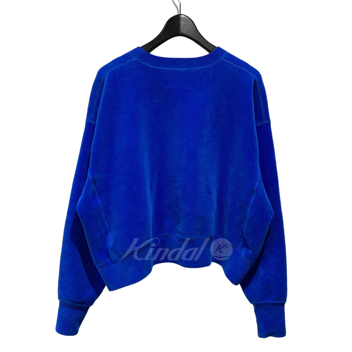 ベロア素材 クロップド丈スウェット