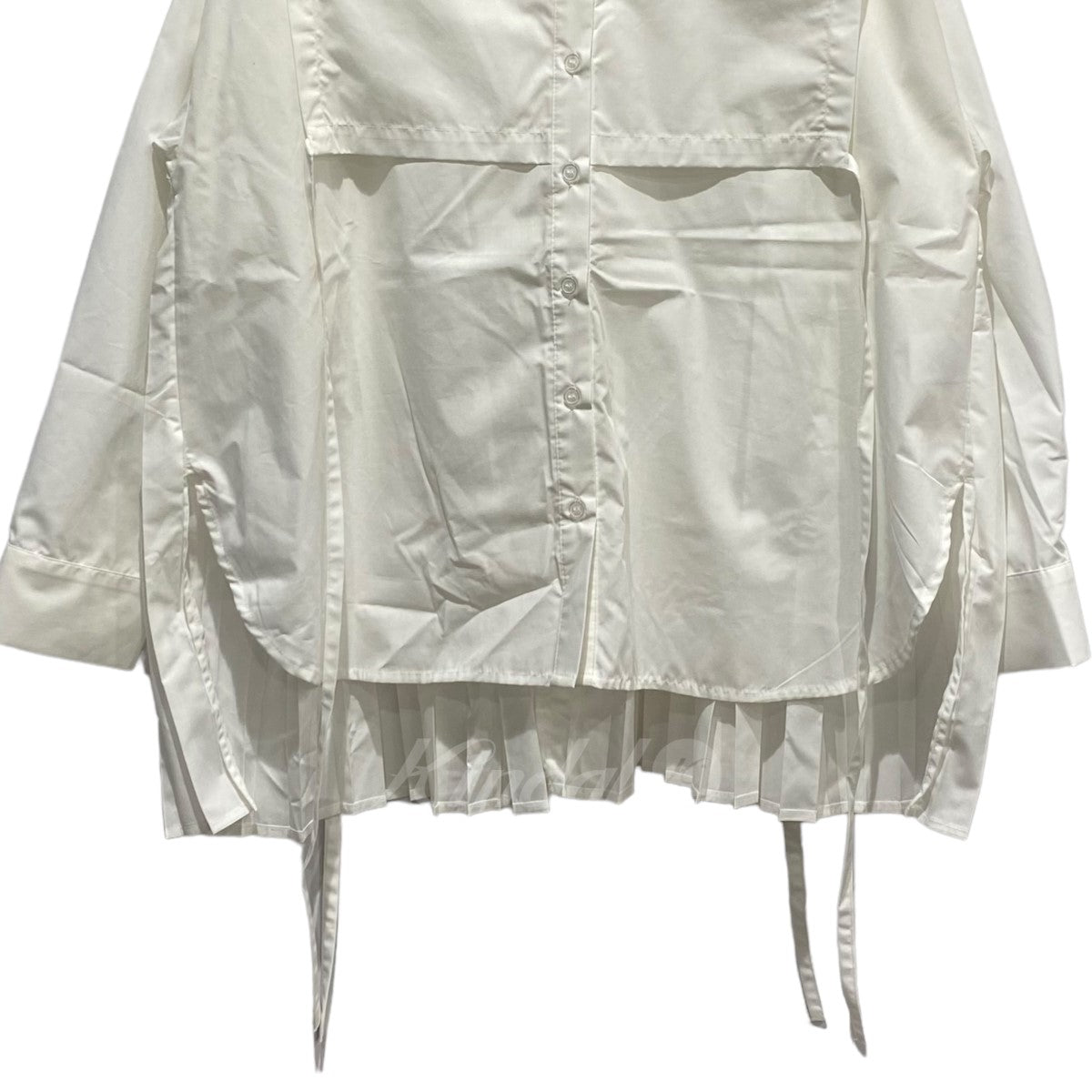 Back pleats cape shirt ブラウス