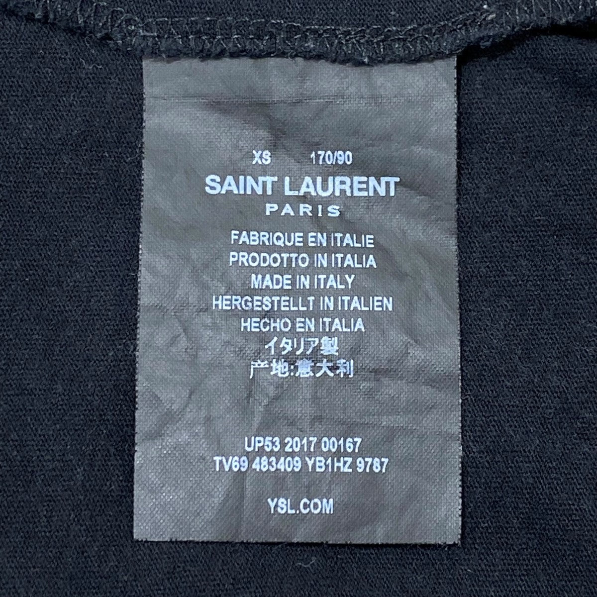 SAINT LAURENT PARIS(サンローランパリ) フラミンゴプリント Tシャツ ...