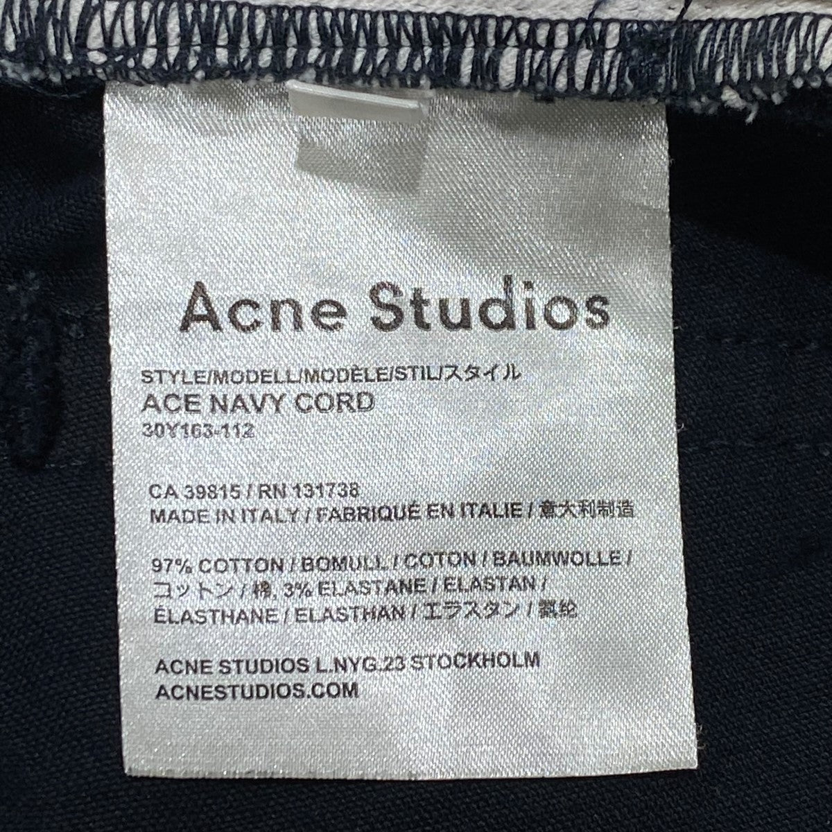コーデュロイパンツ ACE NAVY CORD
