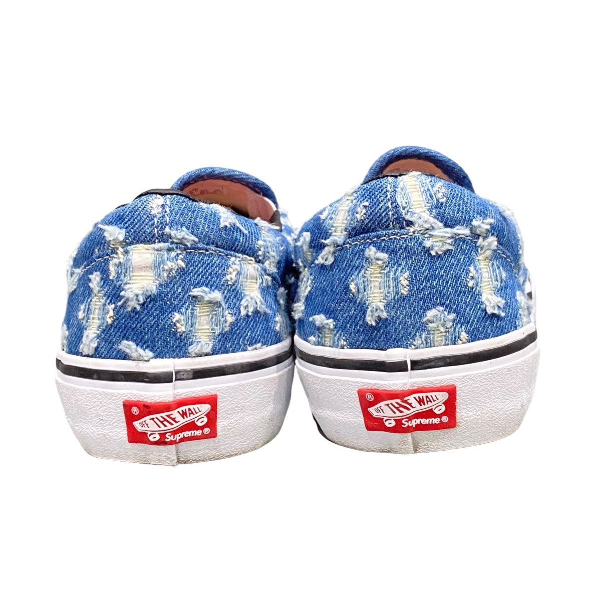 VANS×Supreme Hole Punch denim Slip-On Proダメージ加工 デニムスリッポンスニーカー インディゴ サイズ  27｜【公式】カインドオルオンライン ブランド古着・中古通販【kindal】