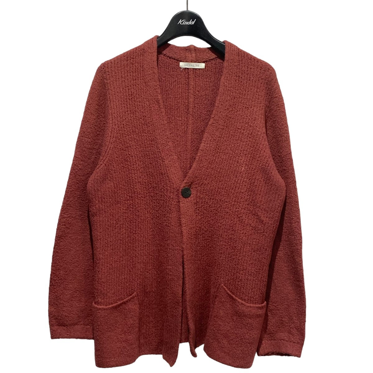 ブラッシュドコットンＶネックカーディガン23-02-01-02004