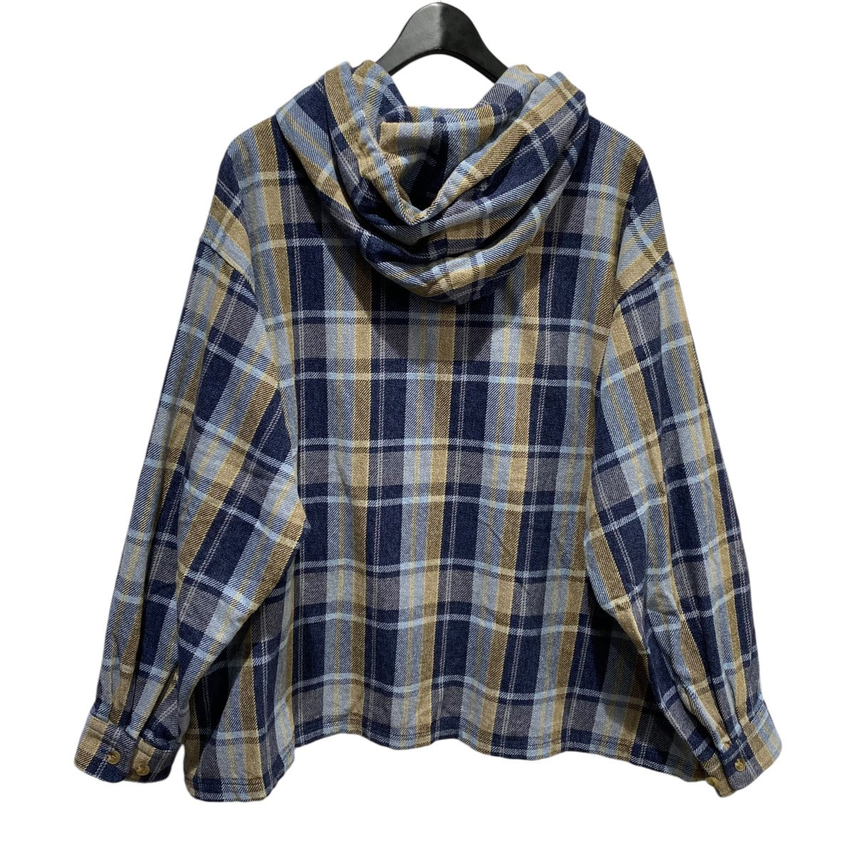 KEBOZ(ケボズ) チェックL／S HOODED SHIRT パーカーBAJA BAJA ブルー×ブラウン サイズ M｜【公式】カインドオルオンライン  ブランド古着・中古通販【kindal】