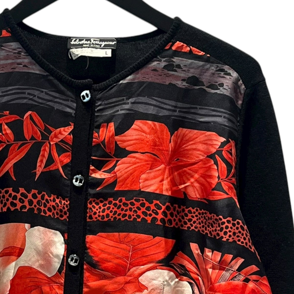 ノーカラーカーディガン