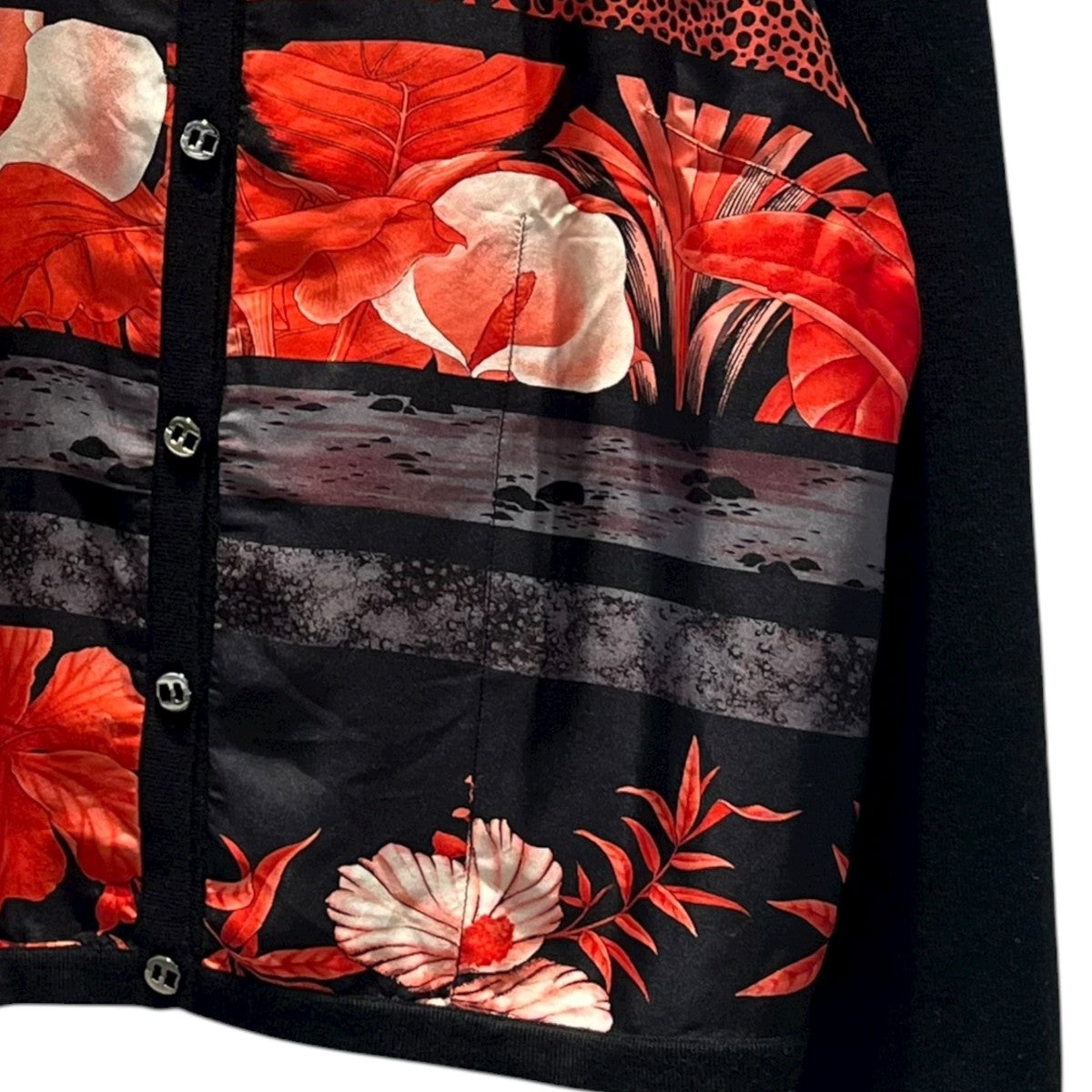 ノーカラーカーディガン