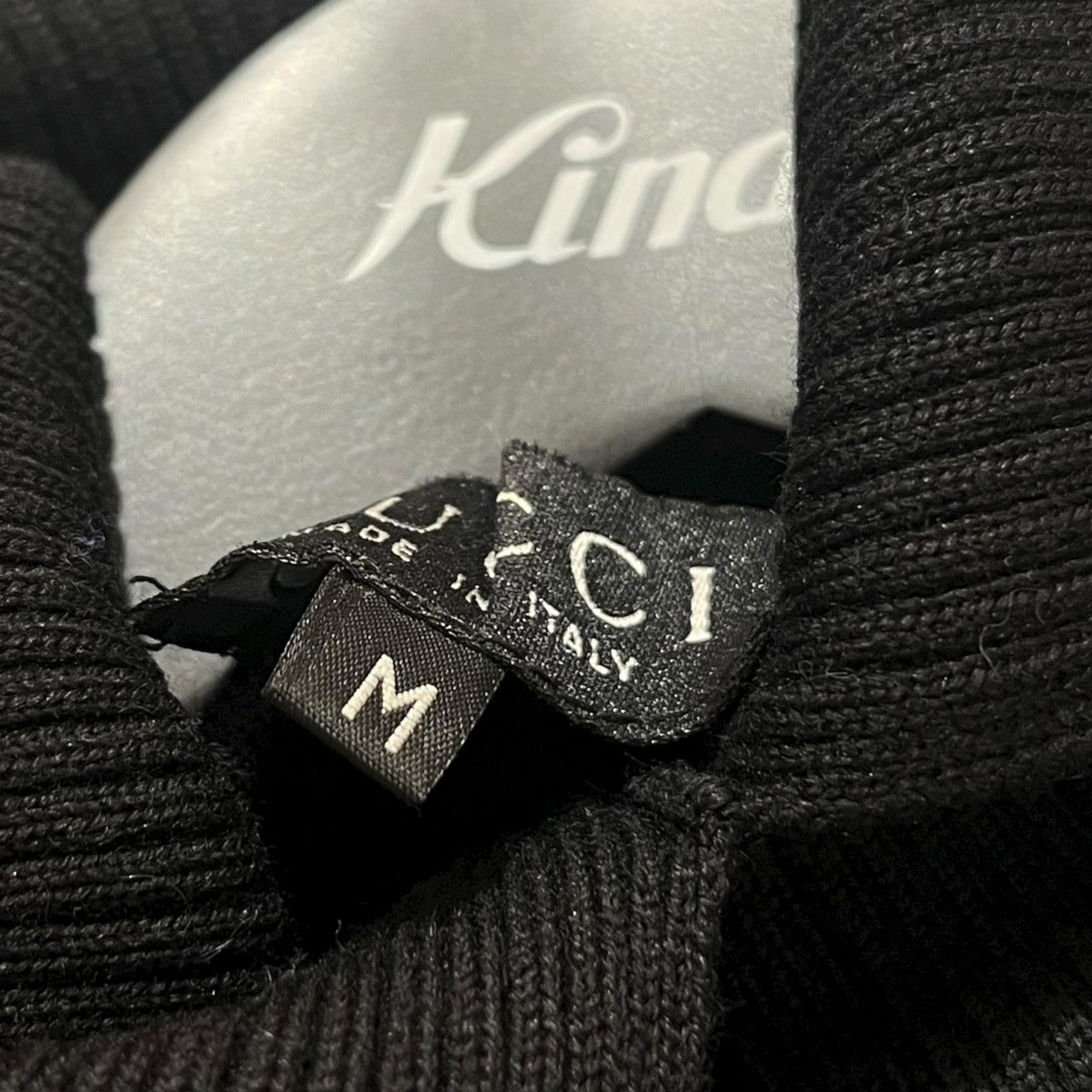 スカーフ柄切替ニットチュニック256-1092-8701