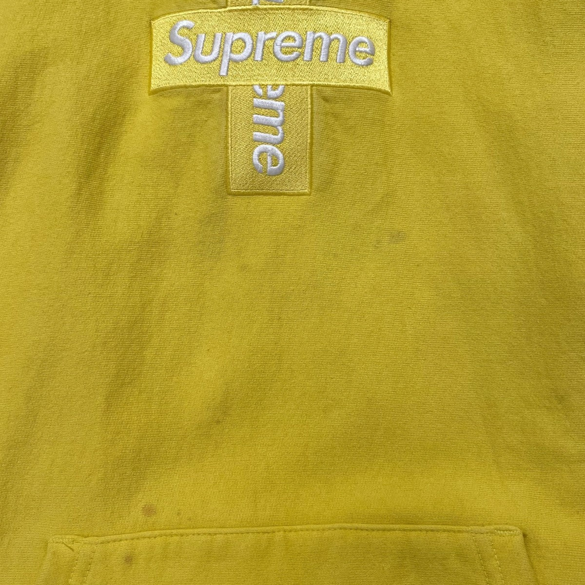 Supreme 20FW Cross Box Logo Hooded 黄色 Supreme(シュプリーム) □ Cross Box Logo クロスボックスロゴ